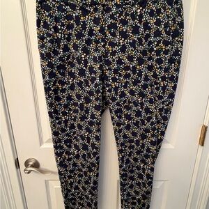 MICHAEL Michael Kors Navy and Yellow Cropped Pants